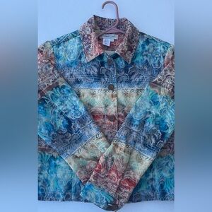 Coldwater Creek Multicolor Paisley Jacket